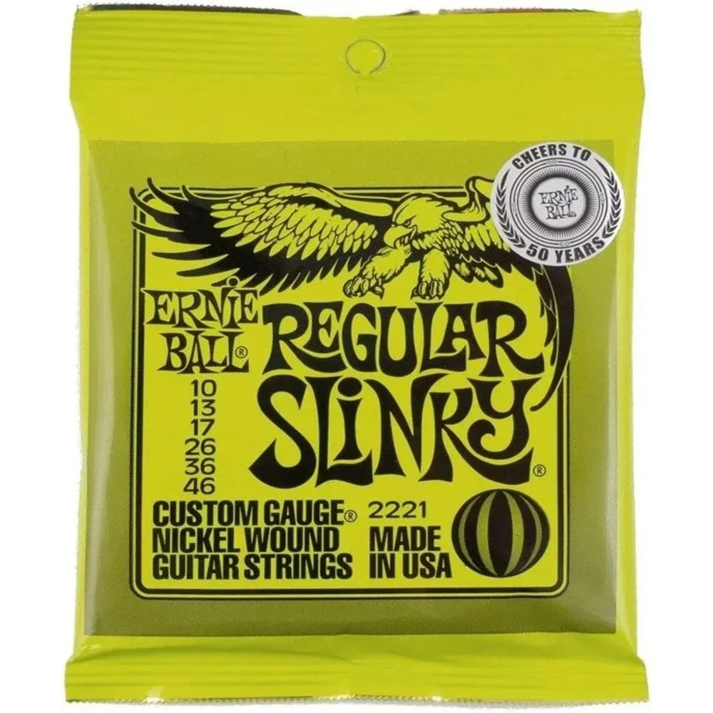Ernie Ball 2221 Regular Slinky Nickel Wound Electric Guitar Strings 10-46 3-Pack